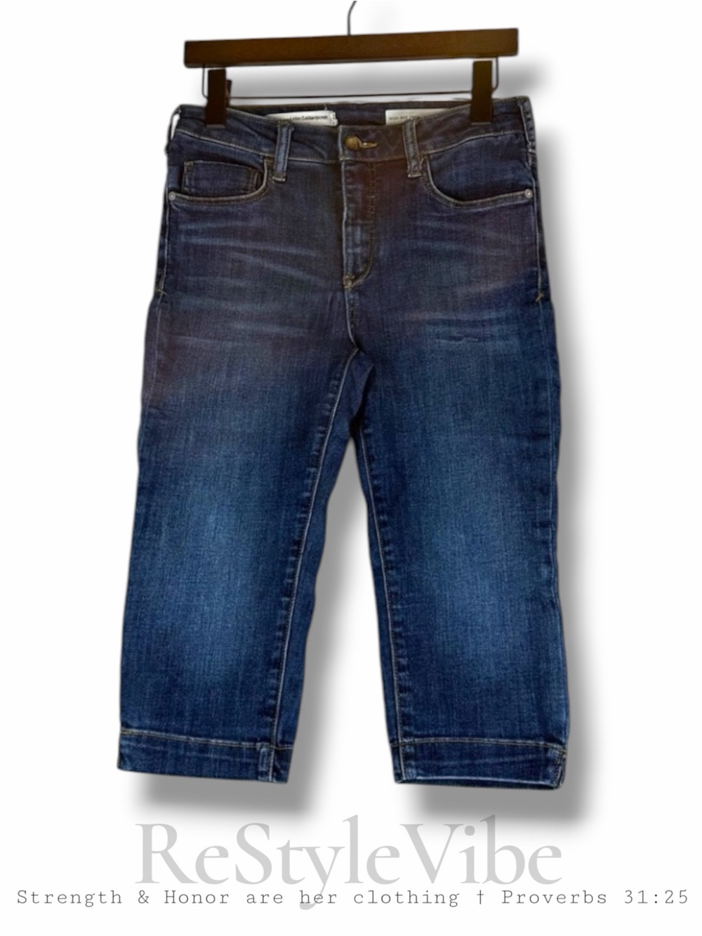 PILCRO AND THE LETTERPRESS ANTHROPOLOGIE Women’s Size 28 Denim Jean Crop Jegging